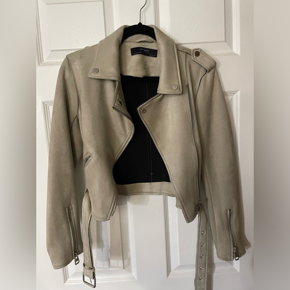 Zara suede beige jacket